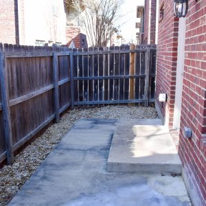 Private back patio of 424 Forest Drive Townhome