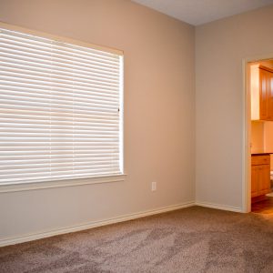 One of two bedrooms on second floor of 424 Forest Drive Townhome