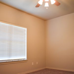 One of two bedrooms on second floor of 447 Forest Drive Townhome