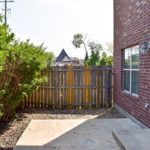 Private back patio of 447 Forest Drive Townhome