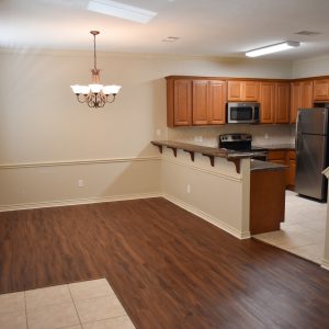 Dining room and kitchen of 447 Forest Drive Townhome